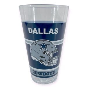 NFL Dallas Cowboys Sports Fan Blue Gray Logo Tall Plastic Drinking Cup 18-22 oz